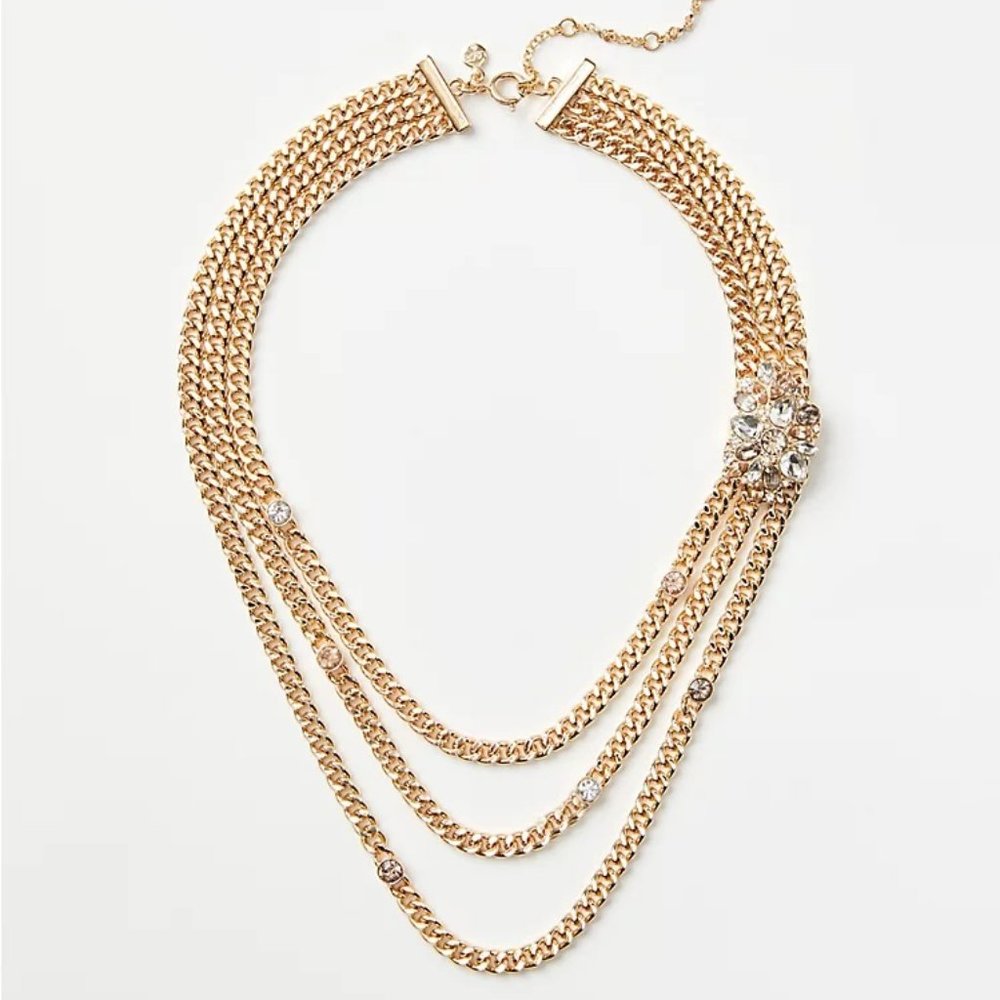 LOFT Stone Waterfall Necklace